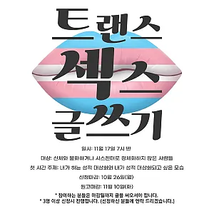 이제는 글쓰기다!  트랜스 섹스 글쓰기