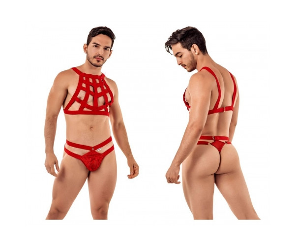 [CandyMan] Cage Harness Thongs Red (99419)
