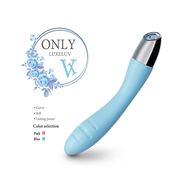 [바이브레이터] 온리(only) V1_(블루/핑크) 식품등급 실리콘, 휘어지는 부드러움, USB충전모드